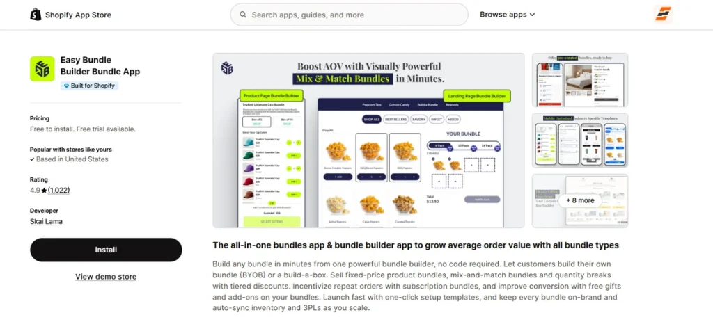 Screenshot of Easy Bundle Builder App