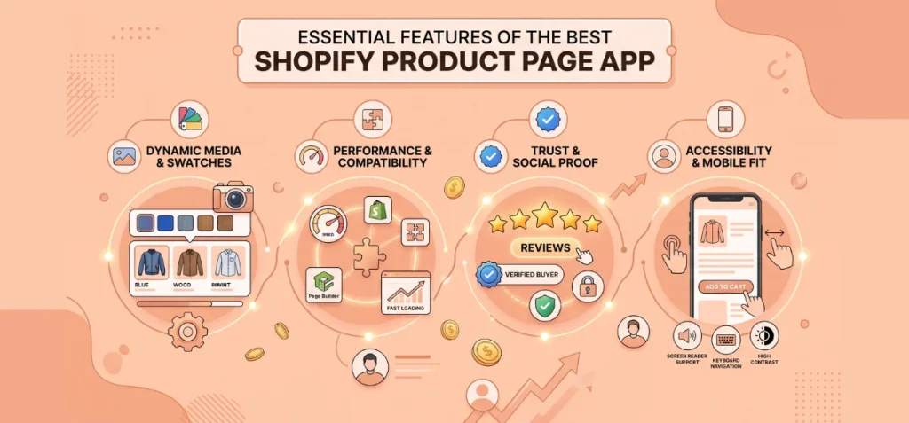 Essential Features of the Best Shopify Product Page App Image
