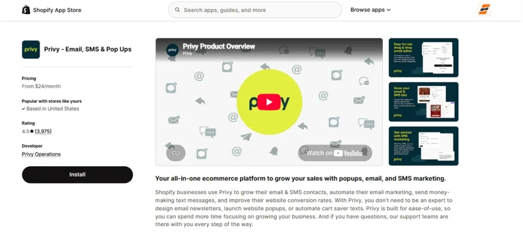 Screenshot of Privy