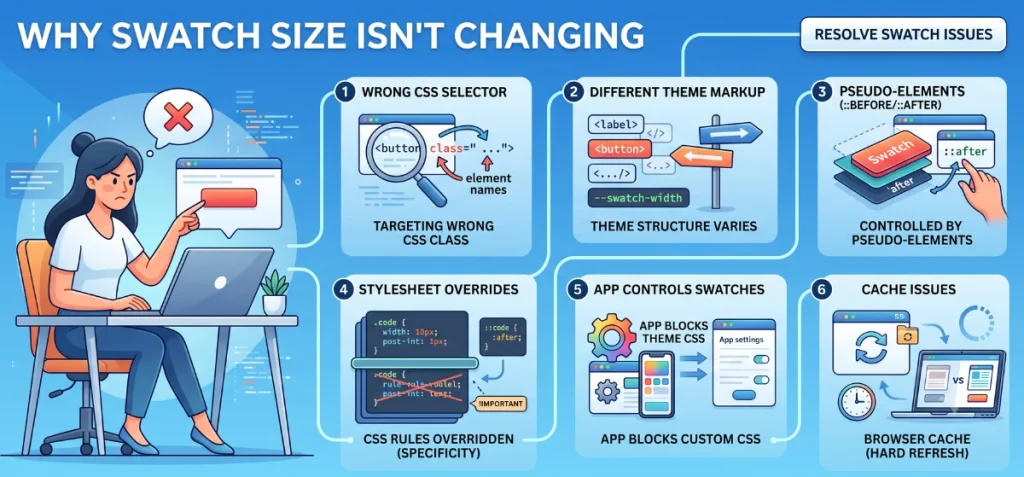 Why Your Shopify Swatch Size isn't Changing