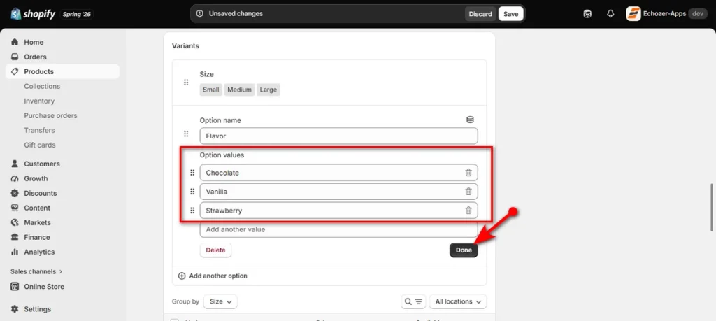 Add Flavor Variant Option