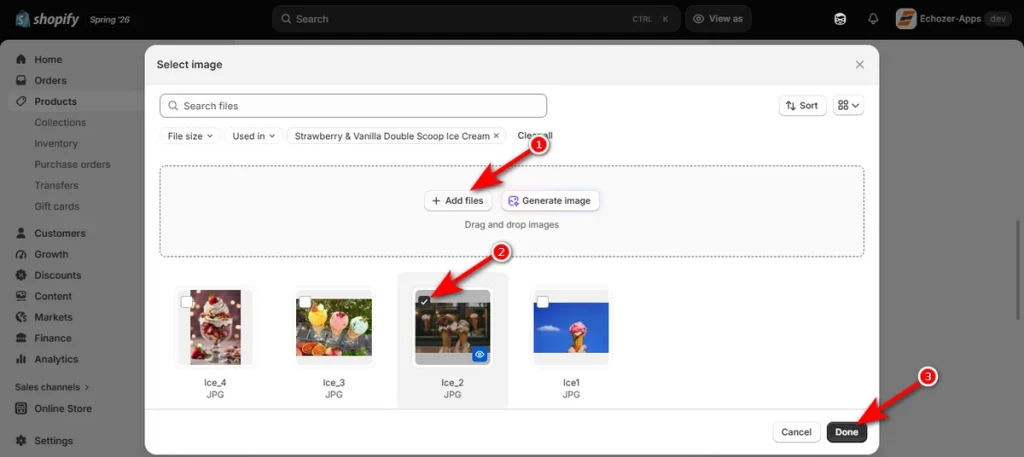 Upload an Image and Click Done