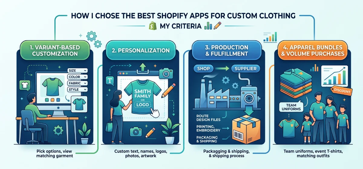 How I Chose the Best Shopify Apps for Custom Clothing