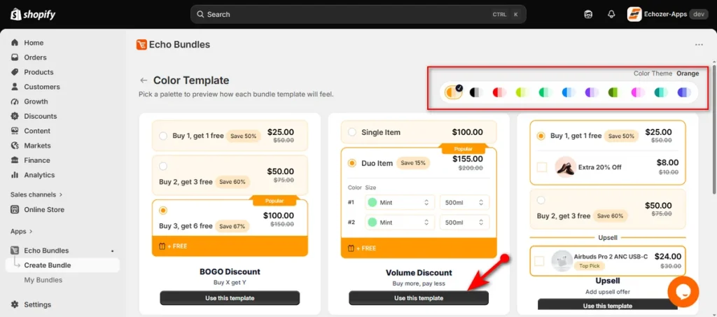 Choose a Theme Color and Pick a Template