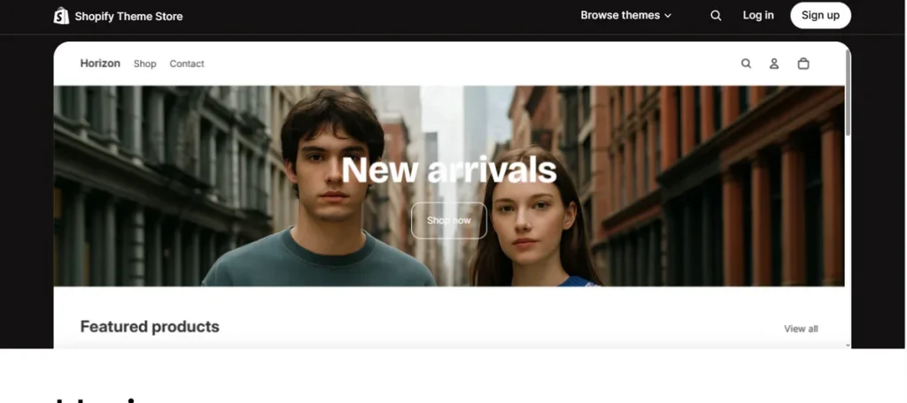 Screenshot Horizon Shopify Theme