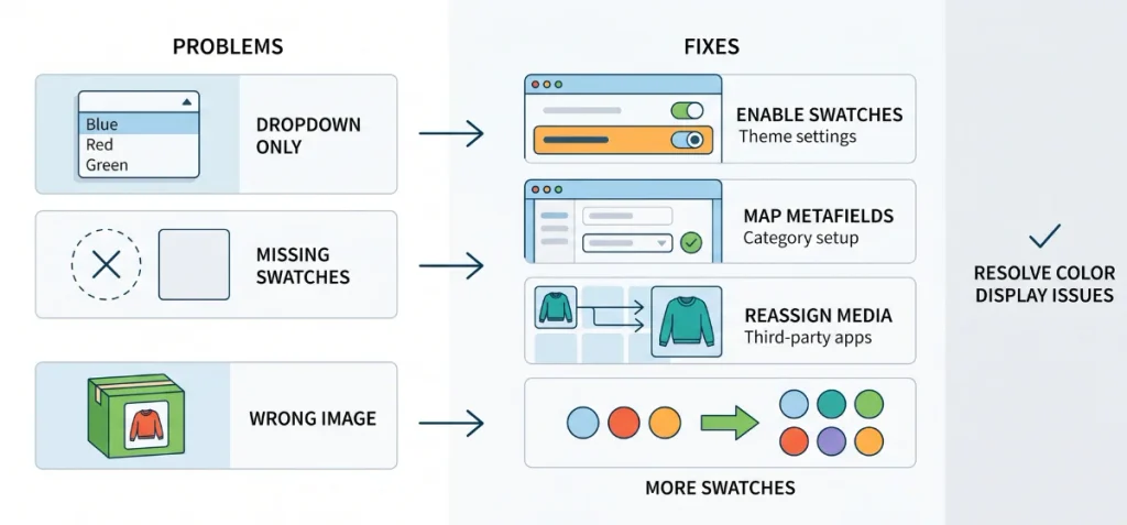 Common Shopify Color Variant Problems and Fixes