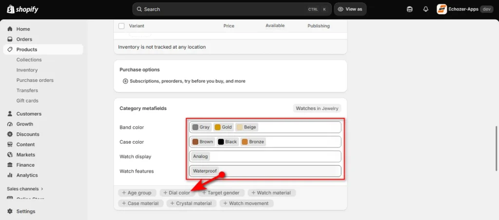 Add Category Metafields